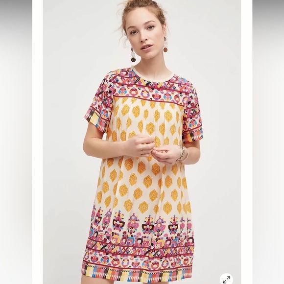 Anthropologie Tanvi Kedia Beaded Caltha Swing Dress Size XL - Picture 16 of 16